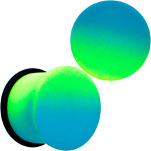 Load image into Gallery viewer, Green Blue Ombre Matte Acrylic Single Flare Plug Set
