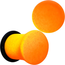 Load image into Gallery viewer, Orange Yellow Ombre Matte Acrylic Single Flare Plug Set Sizes 2mm-12mm
