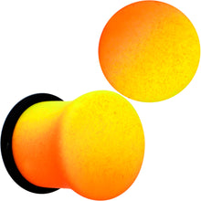 Load image into Gallery viewer, Orange Yellow Ombre Matte Acrylic Single Flare Plug Set Sizes 2mm-12mm
