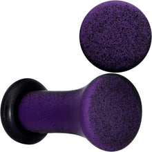 Load image into Gallery viewer, Black Purple Ombre Matte Acrylic Single Flare Plug Set Sizes 2mm-12mm
