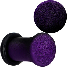 Load image into Gallery viewer, Black Purple Ombre Matte Acrylic Single Flare Plug Set Sizes 2mm-12mm
