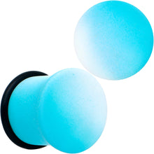 Load image into Gallery viewer, Blue White Ombre Matte Acrylic Single Flare Plug Set
