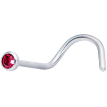 Load image into Gallery viewer, Red 1.5mm Left Side Press Fit Nose Screw Created with Crystals
