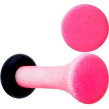 Load image into Gallery viewer, White Pink Ombre Matte Acrylic Single Flare Plug Set Sizes 2mm-12mm
