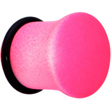 Load image into Gallery viewer, White Pink Ombre Matte Acrylic Single Flare Plug Set Sizes 2mm-12mm
