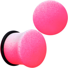 Load image into Gallery viewer, White Pink Ombre Matte Acrylic Single Flare Plug Set Sizes 2mm-12mm
