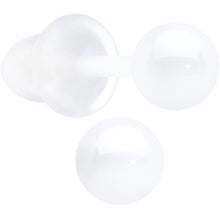 Load image into Gallery viewer, 4mm White Ceramic Ball Stud Earrings 18G
