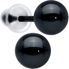 将图片加载到图库查看器，6mm Black Ceramic Ball Stud Earrings 18G
