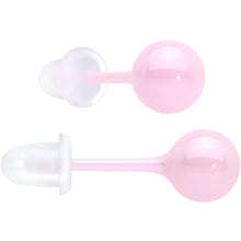 将图片加载到图库查看器，6mm Pink Ceramic Ball Stud Earrings 18G
