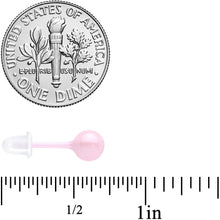 将图片加载到图库查看器，6mm Pink Ceramic Ball Stud Earrings 18G

