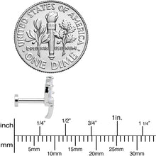 将图片加载到图库查看器，16G 1/4 Clear CZ Gem Leaves Internally Threaded Labret Tragus

