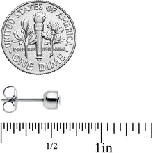 Load image into Gallery viewer, 5mm Cubic Zirconia Bezel G23 Titanium Post Stud Earrings
