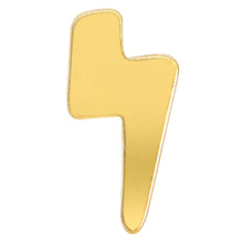 将图片加载到图库查看器，Implant Grade 23 Titanium Gold Tone Lightning Threadless Push In Top
