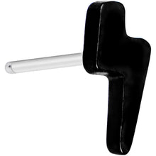 将图片加载到图库查看器，Implant Grade 23 Titanium Black Lightning Threadless Push In Top
