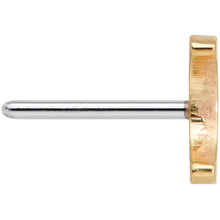 Load image into Gallery viewer, Implant Grade 23 Titanium Gold Tone Moon Threadless Push In Top

