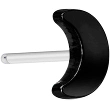 将图片加载到图库查看器，Implant Grade 23 Titanium Black Moon Threadless Push In Top
