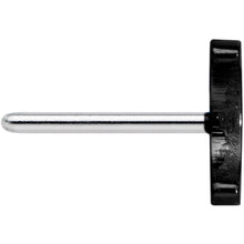 将图片加载到图库查看器，Implant Grade 23 Titanium Black Moon Threadless Push In Top

