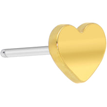Load image into Gallery viewer, Implant Grade 23 Titanium Gold Tone Heart Threadless Push In Top
