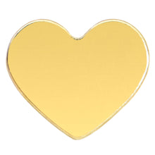 Load image into Gallery viewer, Implant Grade 23 Titanium Gold Tone Heart Threadless Push In Top
