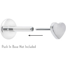 将图片加载到图库查看器，Implant Grade 23 Titanium Heart Threadless Push In Top
