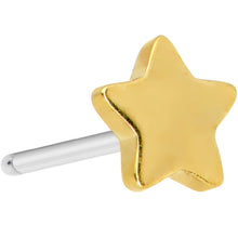 Load image into Gallery viewer, Implant Grade 23 Titanium Gold Tone Star Threadless Push In Top
