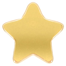 Load image into Gallery viewer, Implant Grade 23 Titanium Gold Tone Star Threadless Push In Top
