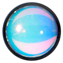 Load image into Gallery viewer, 16G 5/16 White Faux Opal Black Internally Threaded Labret Tragus
