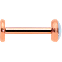 Load image into Gallery viewer, 16G 5/16 Faux Opal Rose Gold Tone Internal Thread Labret Tragus
