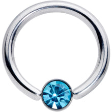 将图片加载到图库查看器，14G 3/8 Blue Gem 4mm BCR Captive Ring

