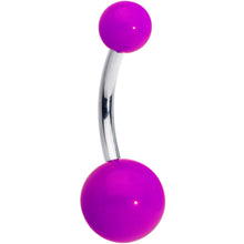 Load image into Gallery viewer, G23 Titanium Passionate Purple Acrylic Ball Belly Ring
