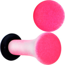 Load image into Gallery viewer, White Pink Ombre Matte Acrylic Single Flare Plug Set Sizes 2mm-12mm
