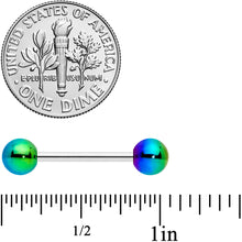 将图片加载到图库查看器，Aurora Iridescent Finish Barbell Tongue Ring

