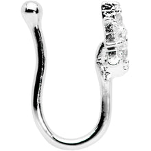 Load image into Gallery viewer, Clear Gem Compass Star Clip On Fake Nose Ring
