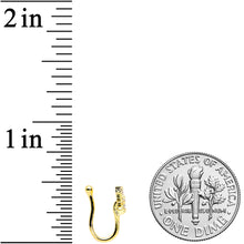 Load image into Gallery viewer, Clear Gem Gold Tone Compass Star Clip On Fake Nose Ring
