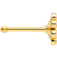 Load image into Gallery viewer, 20G 1/4 Gold Tone Whimsical Daisy Flower Nose Bone
