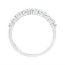 Load image into Gallery viewer, IGI Certified 1/2 Cttw Diamond 10K White Gold Prong Set Fluted Band Style Ring (I-J Color, I2-I3 Clarity) - Size 7
