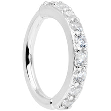 将图片加载到图库查看器，16G 5/16 Clear CZ Gem Forward Facing Closure Ring
