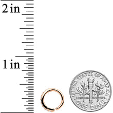Load image into Gallery viewer, 16G 5/16 Clear CZ Gem Rose Gold Tone Forward Facing Closure Ring
