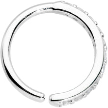 将图片加载到图库查看器，16G 3/8 Clear CZ Gem Forward Facing Closure Ring
