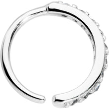 Load image into Gallery viewer, 18G 5/16 Clear CZ Gem Forward Facing Closure Ring

