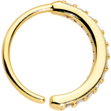 Load image into Gallery viewer, 20G 5/16 Clear CZ Gem Gold Tone Forward Facing Nose Hoop
