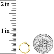 Load image into Gallery viewer, 20G 5/16 Clear CZ Gem Gold Tone Forward Facing Nose Hoop
