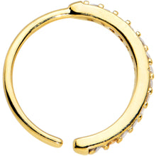 Load image into Gallery viewer, 20G 3/8 Clear CZ Gem Gold Tone Forward Facing Nose Hoop
