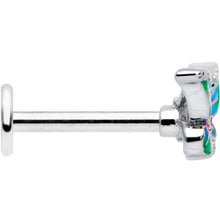 Load image into Gallery viewer, 16G 5/16 Bright Beauty Textured Butterfly Labret Monroe Tragus
