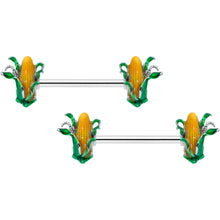 Load image into Gallery viewer, 14G 9/16 Corn on the Cob Summer Barbell Nipple Ring Set
