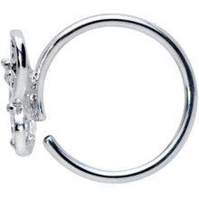 Load image into Gallery viewer, 20G 5/16 Pink Gem Lacy Butterfly Nose Hoop
