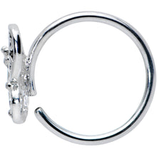 Load image into Gallery viewer, 20G 5/16 Clear Gem Lacy Butterfly Nose Hoop
