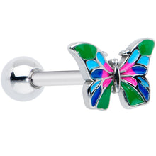 将图片加载到图库查看器，Brilliant Butterfly Barbell Tongue Ring
