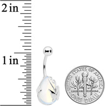 Load image into Gallery viewer, Clear Gem Drop Wrap Butterfly Belly Ring
