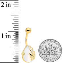 将图片加载到图库查看器，Clear Gem Gold Tone Drop Wrap Butterfly Belly Ring
